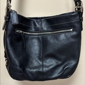Coach Black Pebble Leather Shoulder or Crossbody Bag